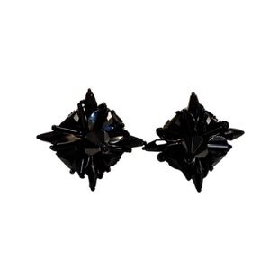 Prada | Crystal Black Stud Earcuffs